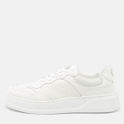 مملوكة مسبقًا حذاء رياضي غوتشي صاخب ب قماش جي جي بني وبيج وجلد مقاس 41