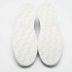 مملوكة مسبقًا حذاء رياضي غوتشي الجلد الأبيض تفصيل الويب ايس مقاس 42.5