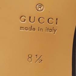 Pre Owned Gucci Black Leather Horsebit Foldable Loafers Size 42.5