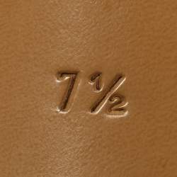 Pre Owned Gucci Black Leather Interlocking G Flat Mules Size 41.5