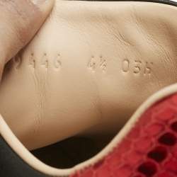 Pre Owned Gucci Black Leather and Snakeskin Embossed Leather Ace Lace Up Sneakers Size 38.5