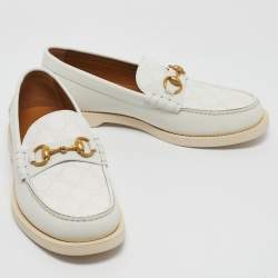 مملوكة مسبقًا حذاء لوفرز غوتشي هورسبيت جلد بني مقاس 42