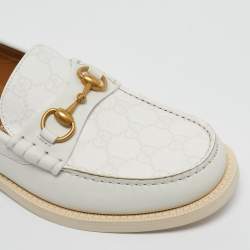 مملوكة مسبقًا حذاء لوفرز غوتشي هورسبيت جلد بني مقاس 42