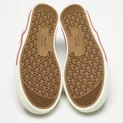 مملوكة مسبقًا Gucci Black/Ivory GG Jacquard Denim Tennis 1977 Sneakers Size 43