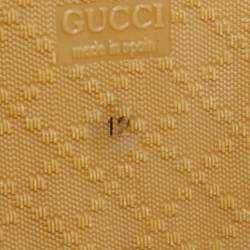 Pre Owned حذاء إسبادريل بدون كعب قماش GG أسود / أزرق وجلد غوتشي مقاس 44.5