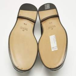 Pre Owned Gucci Black Leather Horsebit Loafers Size 41.5