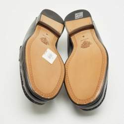 Pre Owned Gucci Black Leather 1953 Horsebit Loafers Size 42