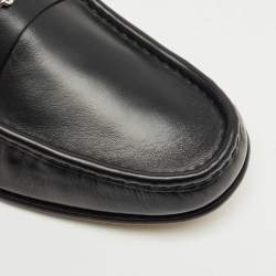 Pre Owned Gucci Black Leather 1953 Horsebit Loafers Size 42