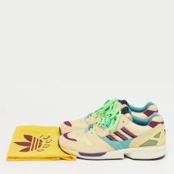 Pre Owned Gucci X Adidas Multicolor Suede and Nylon Madeira  Sneakers Size 43.5