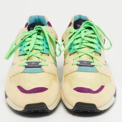 Pre Owned Gucci X Adidas Multicolor Suede and Nylon Madeira  Sneakers Size 43.5