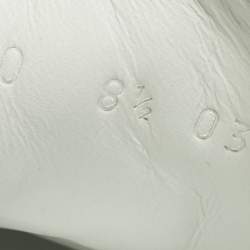 مملوكة مسبقًا Gucci Ace Size 42.5 Beige Coated Canvas and Python Embossed Leather Low Top Sneakers