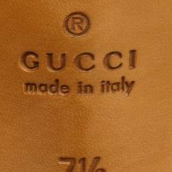 Pre Owned حذاء لوفرز غوتشي سليپ أون جلد تمساح أسود مع شرّابات وشراريب مقاس 41.5