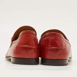 مملوكة مسبقًا حذاء لوفرز غوتشي جلد سويدي أسود مزين هورسبيت قابل للطي مقاس 44