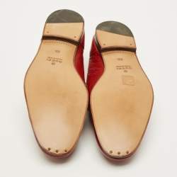 مملوكة مسبقًا حذاء لوفرز غوتشي جلد سويدي أسود مزين هورسبيت قابل للطي مقاس 44