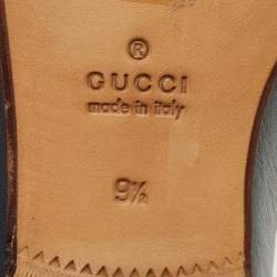 مملوكة مسبقًا Gucci Horsebit Size 43.5 Blue Leather Penny Loafers