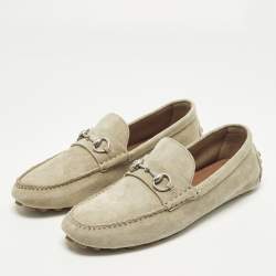 مملوكة مسبقًا حذاء لوفرز غوتشي سويدي بيج مزين هورسبيت مقاس 45