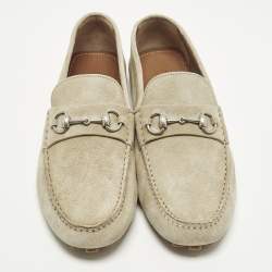 مملوكة مسبقًا حذاء لوفرز غوتشي سويدي بيج مزين هورسبيت مقاس 45