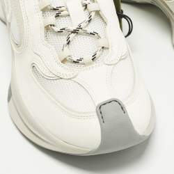 Pre Owned حذاء رياضي غوتشي قماش محبوك أبيض للجري مقاس 43.5