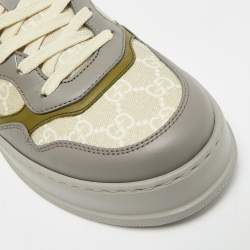 مملوكة مسبقًا حذاء رياضي غوتشي قماش وجلد متعدد الألوان كعب منخفض مقاس 43