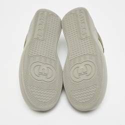 مملوكة مسبقًا حذاء رياضي غوتشي قماش وجلد متعدد الألوان كعب منخفض مقاس 43