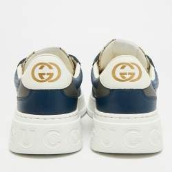 Pre Owned Gucci Chunky B Size 41.5 Multicolor Leather and GG Supreme Canvas Low Top Sneakers