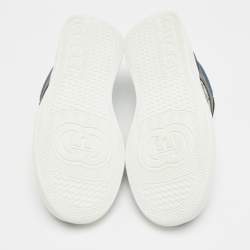 Pre Owned Gucci Chunky B Size 41.5 Multicolor Leather and GG Supreme Canvas Low Top Sneakers