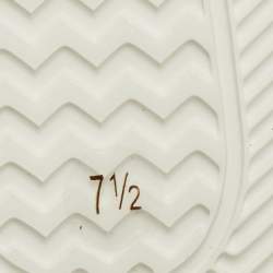 Pre Owned Gucci GG Web Size 41.5 White Leather Low Top Sneakers