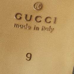 مملوكة مسبقًا حذاء لوفرز غوتشي مزين بدلاية بشراشيب بطراز سليب أون جلد أسود مقاس 42