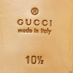 Pre Owned حذاء لوفرز غوتشي هورسبيت بتيس غلامور جلد بني مقاس 43