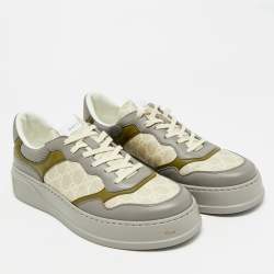 مملوكة مسبقًا Gucci Chunky B Size 45 Tricolor GG Canvas and Leather Low Top Sneakers
