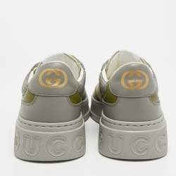 مملوكة مسبقًا Gucci Chunky B Size 45 Tricolor GG Canvas and Leather Low Top Sneakers