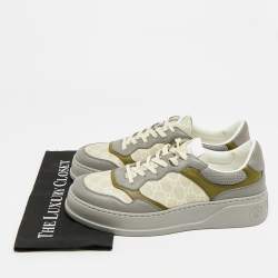 مملوكة مسبقًا Gucci Chunky B Size 45 Tricolor GG Canvas and Leather Low Top Sneakers