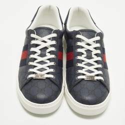 Pre Owned حذاء رياضي غوتشي منخفض من أعلى قماش كريستال جي جي أخضر مقاس 41