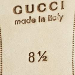 Pre Owned حذاء لوفرز غوتشي هورسبت جلد كروكوديل أزرق مقاس 41.5