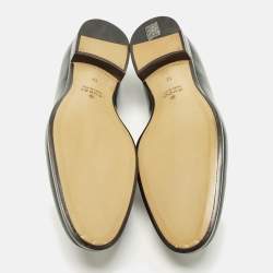 Pre Owned Gucci Horsebit Size 46 Black Leather Loafers