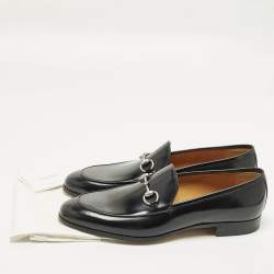 Pre Owned Gucci Horsebit Size 46 Black Leather Loafers