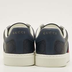 Pre Owned حذاء رياضي غوتشي منخفض من أعلى قماش كريستال جي جي أخضر مقاس 41