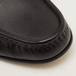 Pre Owned Gucci Horsebit Size 41.5 Black Leather Slip On Loafers