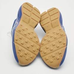 مملوكة مسبقًا Gucci Rhyton Size 40.5 Blue Leather Sneakers