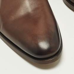 Pre Owned Gucci Size 41.5 Brown Leather Chelsea Boots