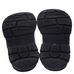 Gucci Black Leather Logo Slide Sandals Size 41
