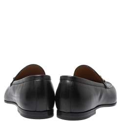 Pre Owned حذاء لوفرز غوتشى سليب أون هورسبيت جوردان جلد أسود مقاس 41