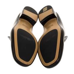 Gucci Black Leather Jordaan Horsebit Slip On Loafers Size 44