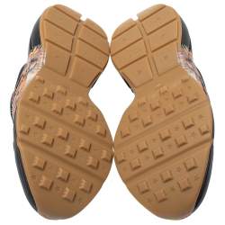 مملوكة مسبقًا حذاء رياضى غوتشى منخفض من الأعلى رايتون نمر جلد أسود مقاس 40