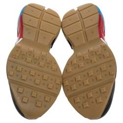 مملوكة مسبقًا Gucci Black Leather Rhyton Low Top Sneakers Size 41