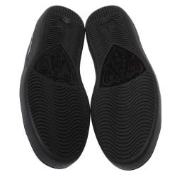 Pre Owned Gucci Black Leather Embroidered Bee Ace Low Top Sneakers Size 41