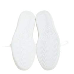 Pre Owned حذاء رياضي غوتشي منخفض من أعلى أيس مطرز نحل جلد أبيض مقاس 44.5