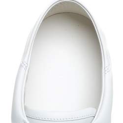 Pre Owned حذاء رياضي غوتشي منخفض من أعلى أيس مطرز نحل جلد أبيض مقاس 44.5