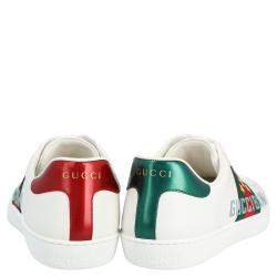 Gucci White Ace Gucci Band Sneakers Size UK 9 /  EU 42