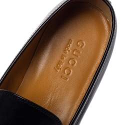 Pre Owned حذاء لوفرز غوتشى هورسبيت جلد أسود مقاس 40.5 